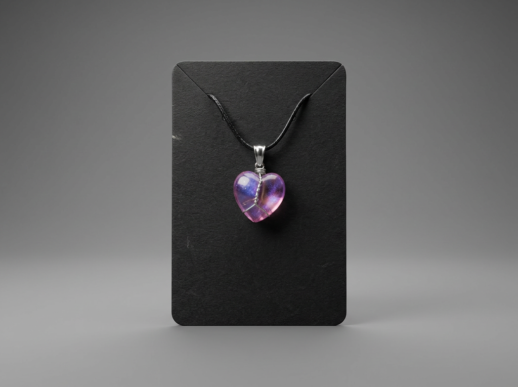 Velvet Alchemy: Love Spell Heart Charm Neckalce