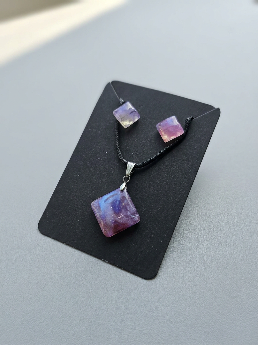 Velvet Alchemy: Celestial Prism Jewelry Set