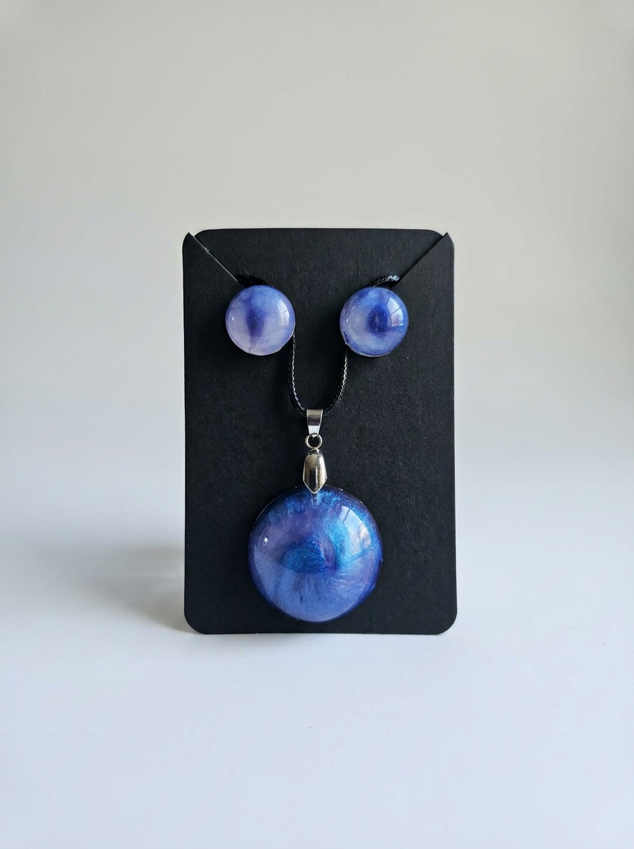 Velvet Alchemy: Violet Moonrise Jewelry Set