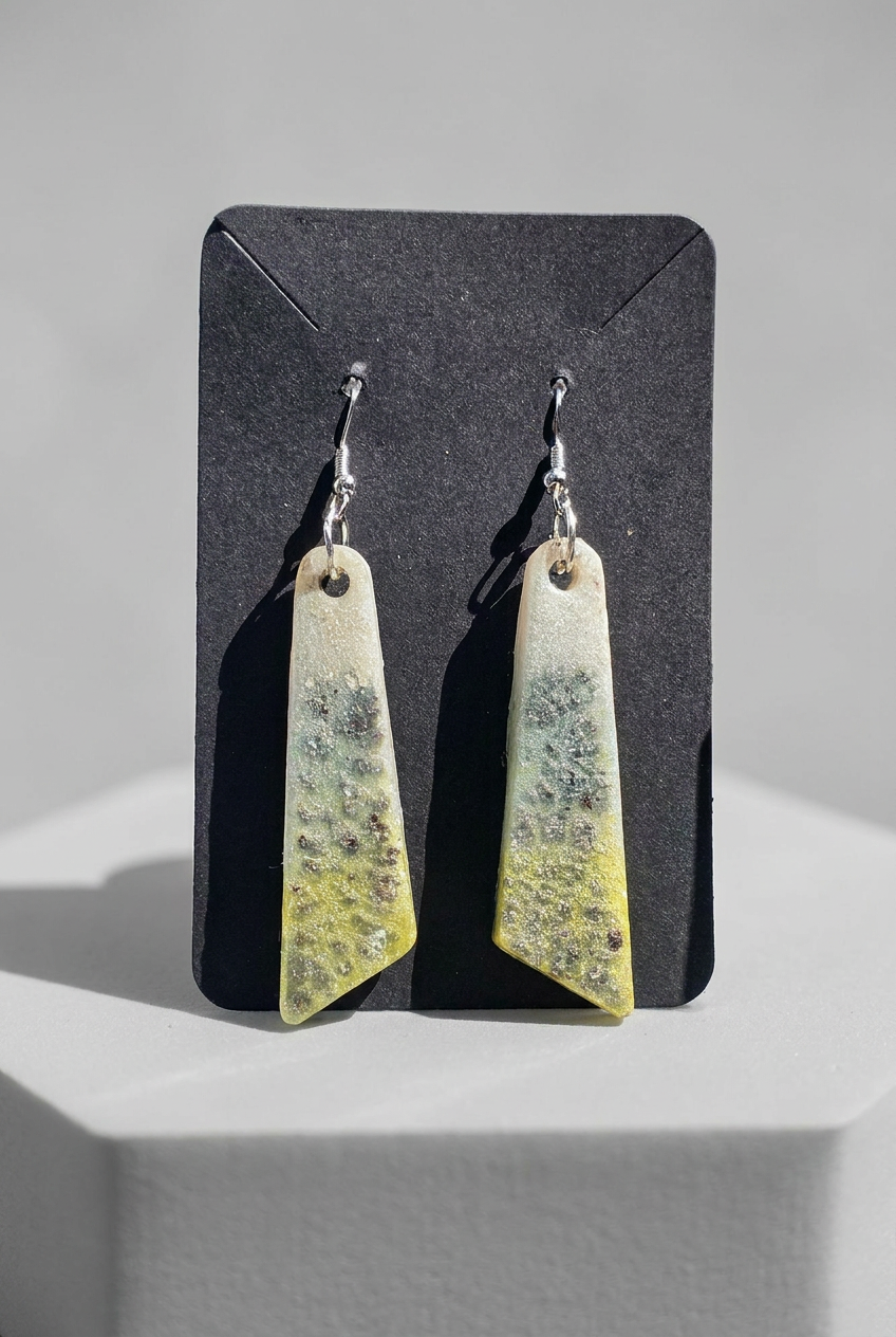 Velvet Alchemy: Golden Mossfall Earrings