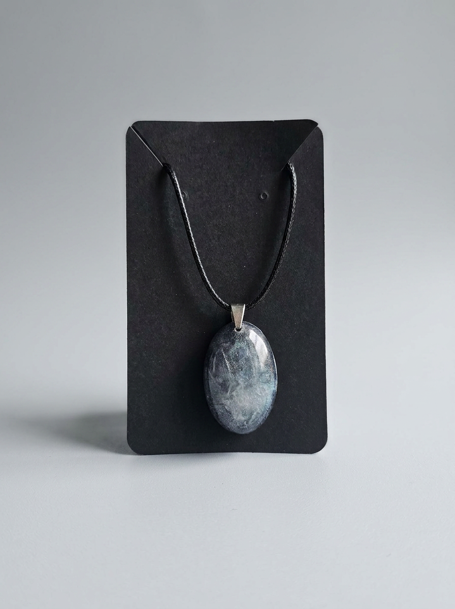 Velvet Alchemy: Stormglass Moon Pendant