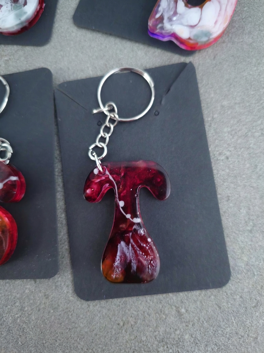 Velvet Alchemy: Ink Drift Resin Keychains