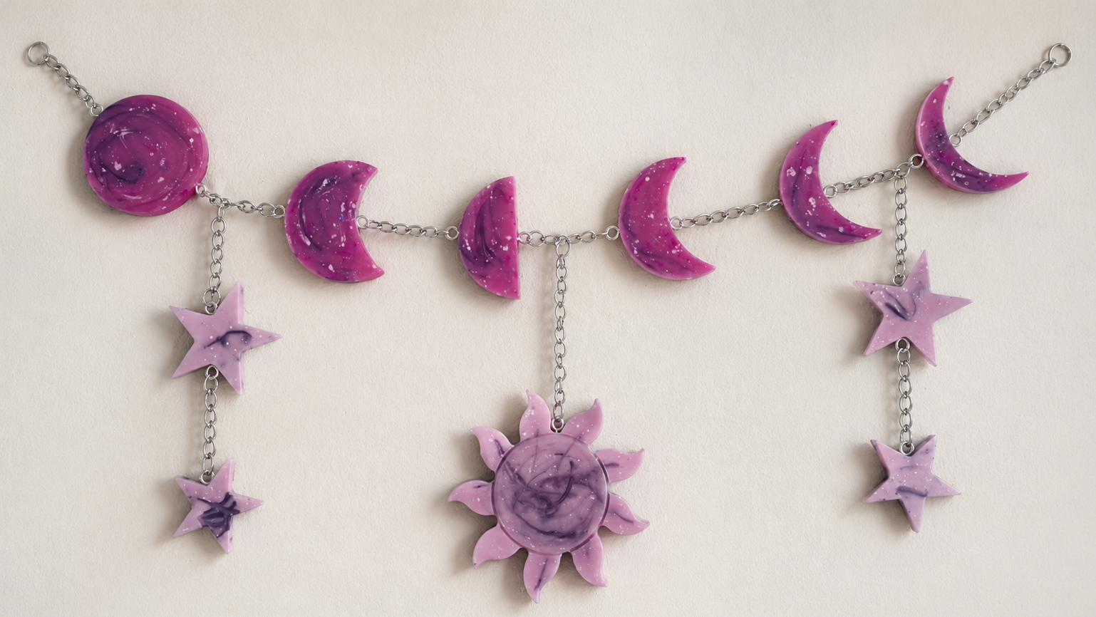 Velvet Alchemy: Lunar Phase Wall Hanging