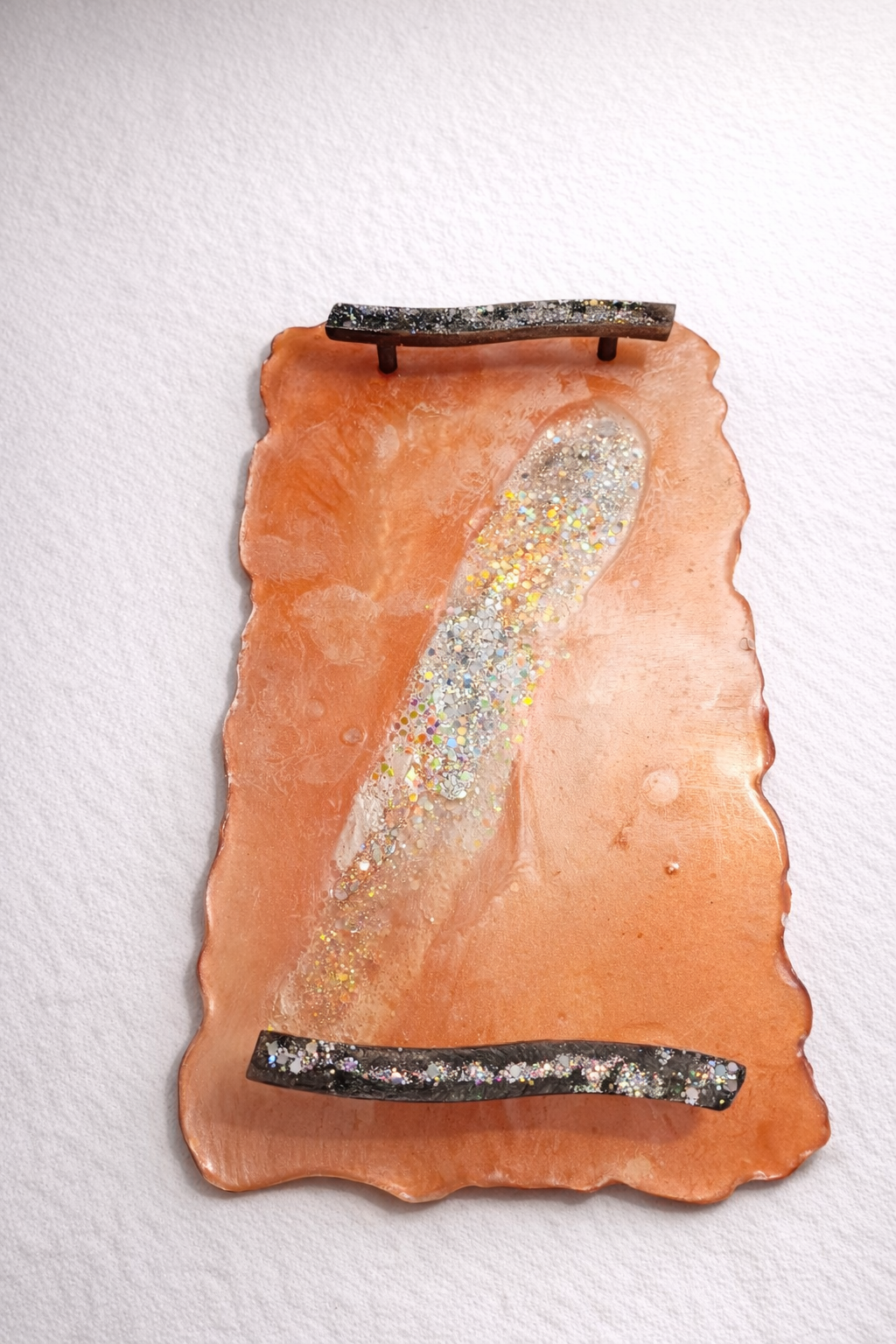 Velvet Alchemy: Solar Bloom — Apricot Geode Veil Tray