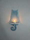 Velvet Alchemy: Enchanted Cat Shelf Blue