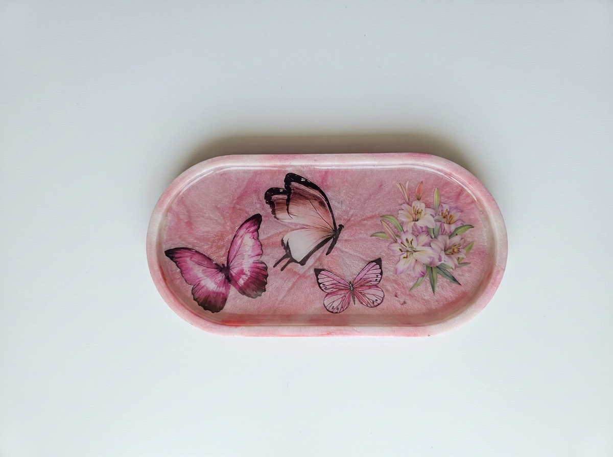Velvet Alchemy: Blush Flutter LOVE Tray Set