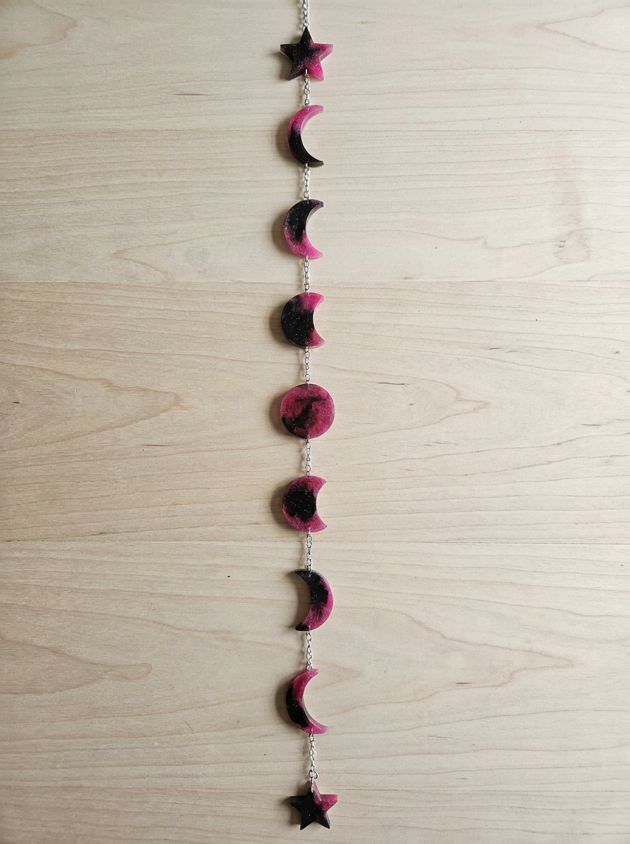 Velvet Alchemy: Lunar Phase Wall Hanging