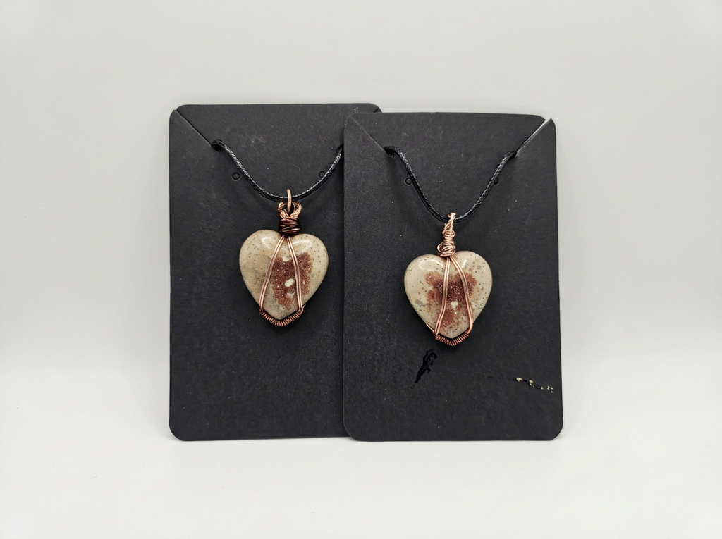 Velvet Alchemy: Desert Ember Heart Pendant