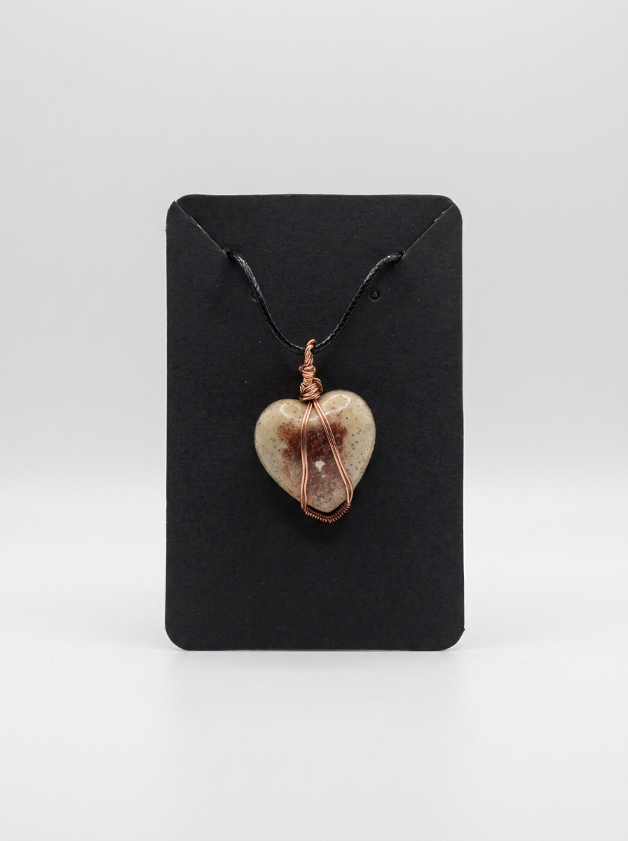 Velvet Alchemy: Desert Ember Heart Pendant