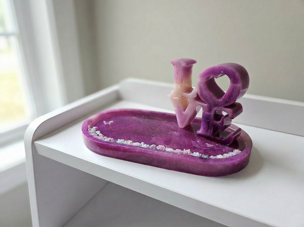 Velvet Alchemy: Pearled Rose LOVE Tray