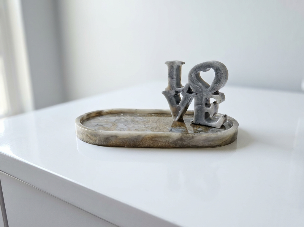 Velvet Alchemy: Stonewashed LOVE Tray